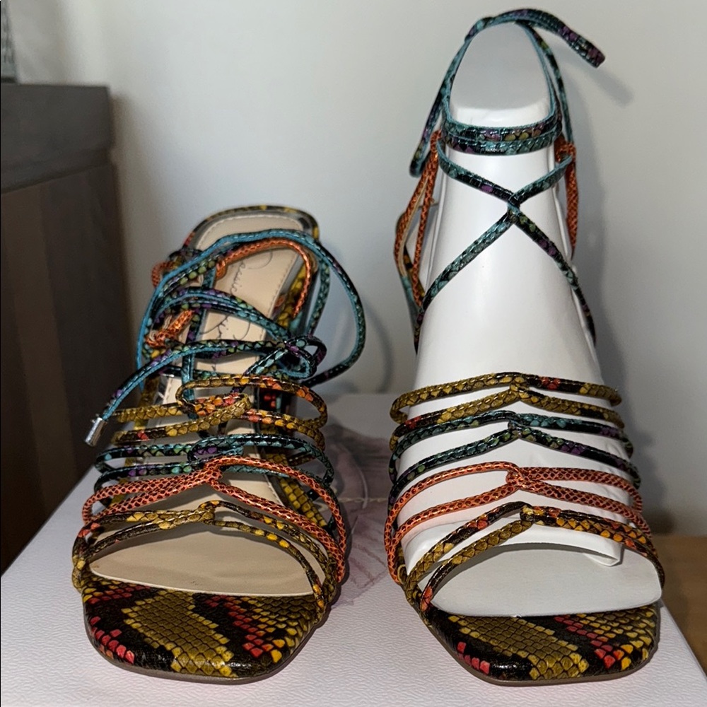 Multicolor Strappy Women's Sandals